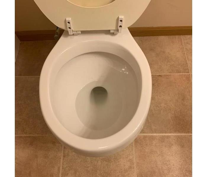 Bathroom toilet after